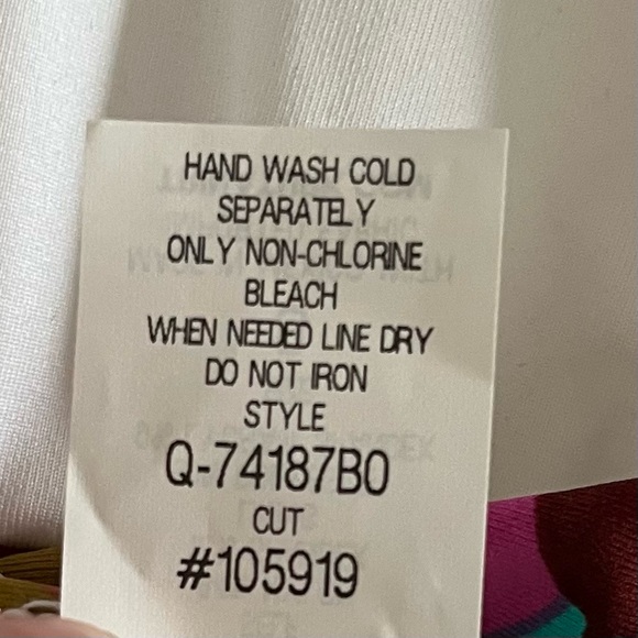 Trina Turk Colorful Geometric Gold Ring Bikini Set Size 8 NWT Resort Swim Beach - Picture 13 of 13